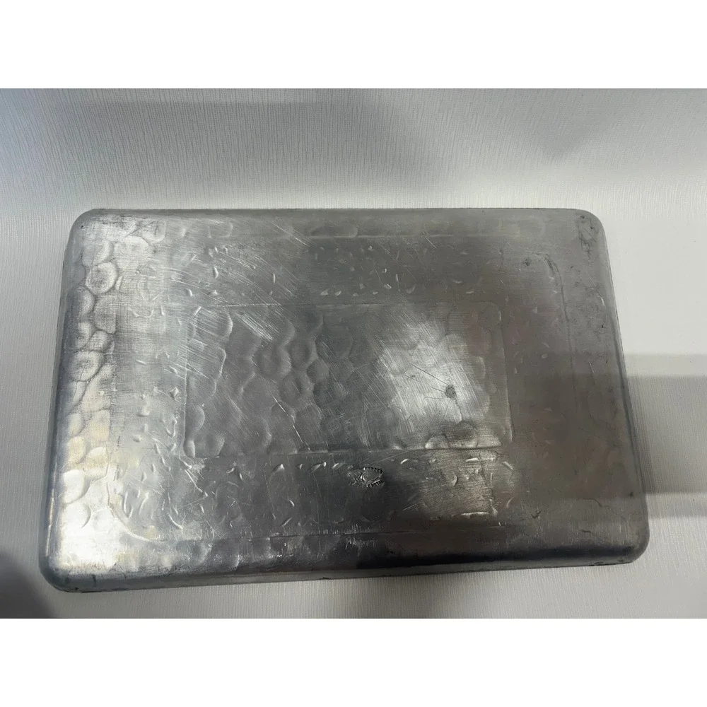 Everlast Metal Hand‎ Forged Aluminum Tray Vintage Floral Hammered